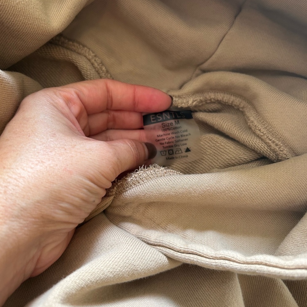 ESNTLS sand hoodie sz M - Picture 5 of 12
